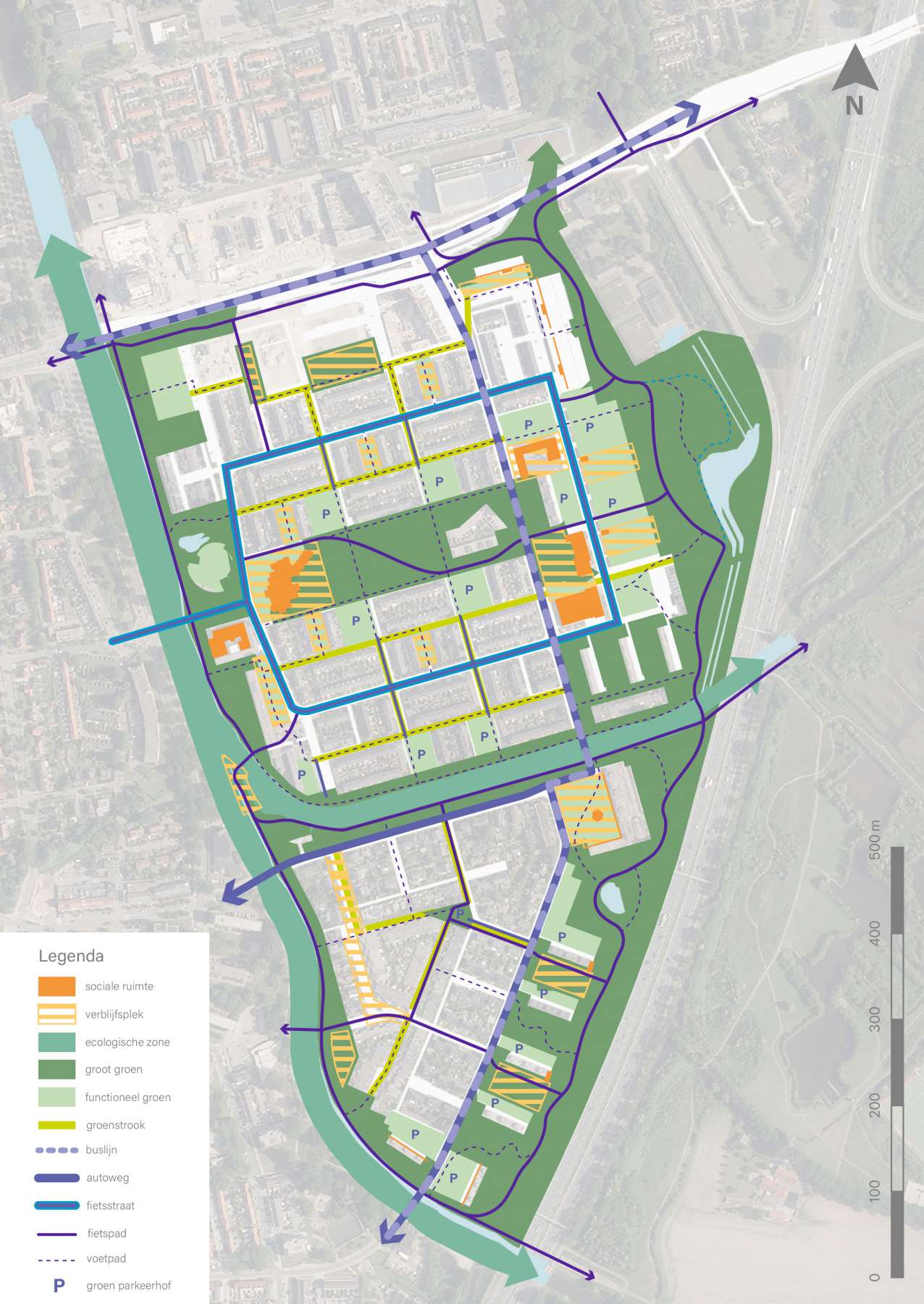 visiekaart Schuilenburg: meer ruimte voor fietsen, wandelen en ontmoeten in combinatie met klimaatadaptatie en leefkwaliteit